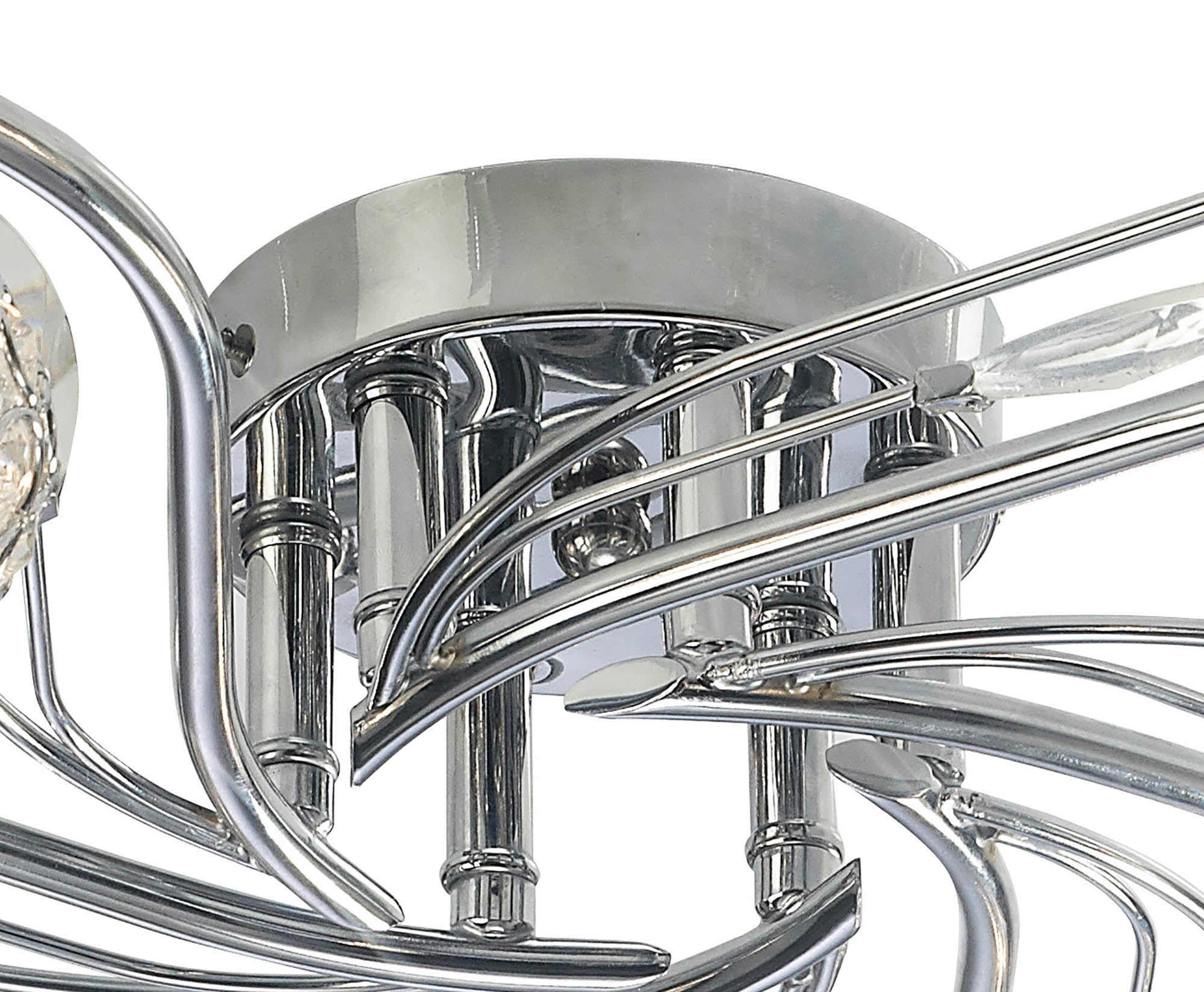 Leimo Crystal Ceiling 6 Light Polished Chrome IL30956  Diyas Leimo Polished Chrome